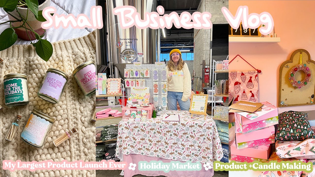 My Largest Launch Yet + Holiday Market + Candle Making | Studio Vlog ...