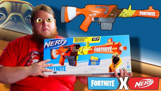 Nerf Fortnite Blue Shock Unboxing & Review (also, I play Fortnite) 