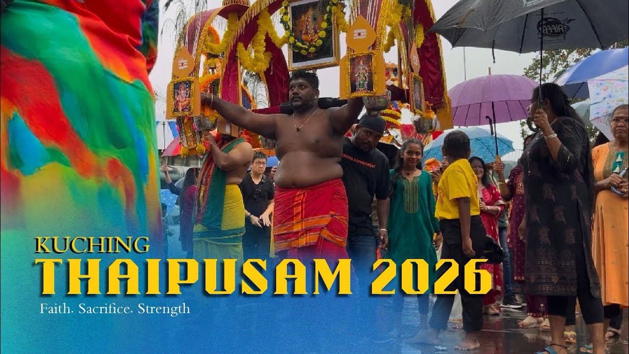 Thaipusam 2026 Kuching, Sarawak tak kalah meriahhh!! Lebih 300 penganut hindu hadir!!#thaipusam2026 
