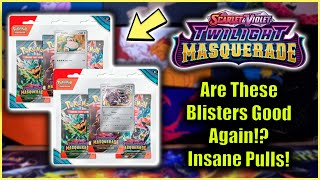 Best Opening of 6 Pokémon TCG Scarlet & Violet-Twilight Masquerade 3pk Blisters