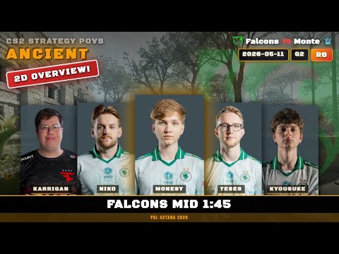 Falcons Mid 1:45 vs Monte - Ancient - PGL Astana 2026