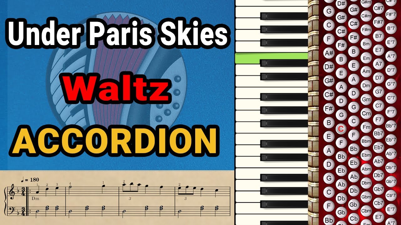 Accordion Tutorial - Under Paris Skies-Waltz