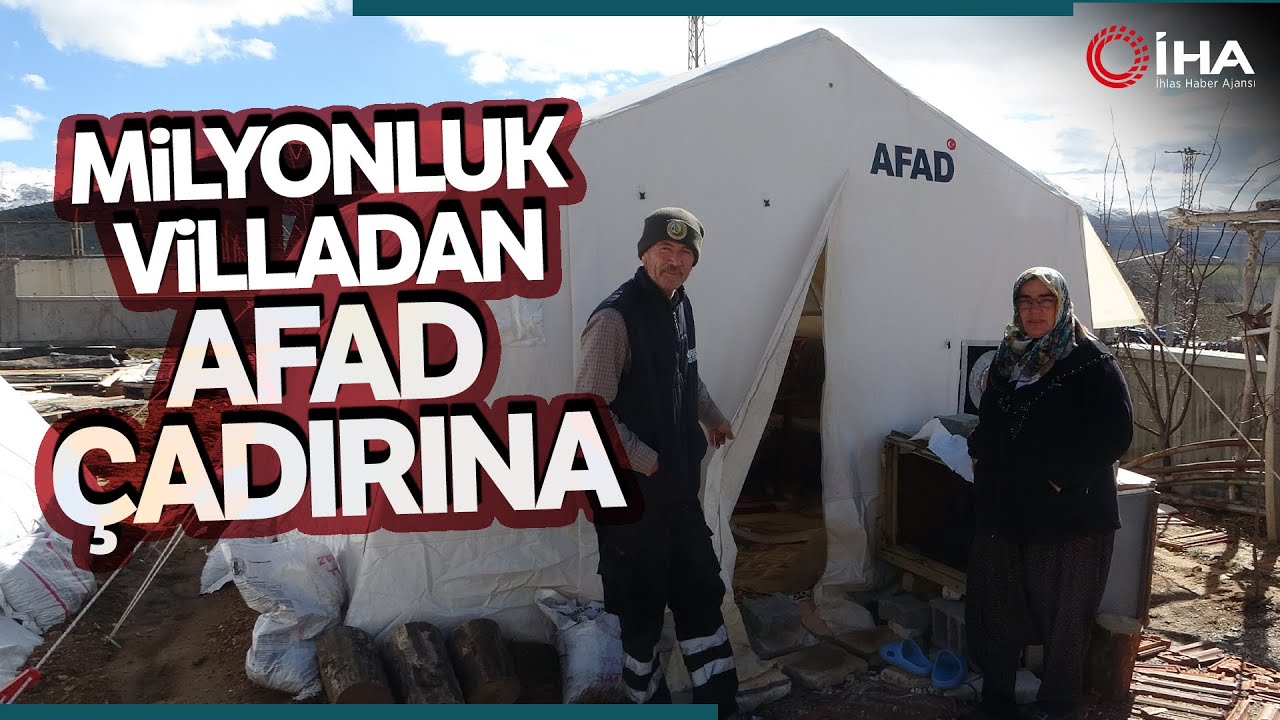 Depremde Milyonluk Villaları Yıkıldı AFAD Çadırını Sığındılar