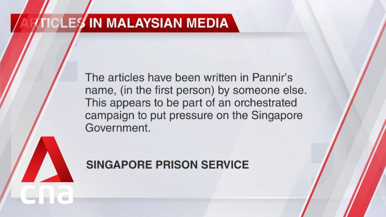 Singapore news Singapore Prisons investigating articles written in name of Malaysian man on death row