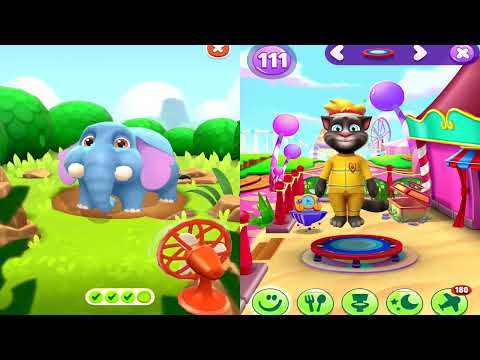 My Talking Tom 2 vs My Talking Hank islands New Update | Tom2 Super virtual Pet Ep 4060