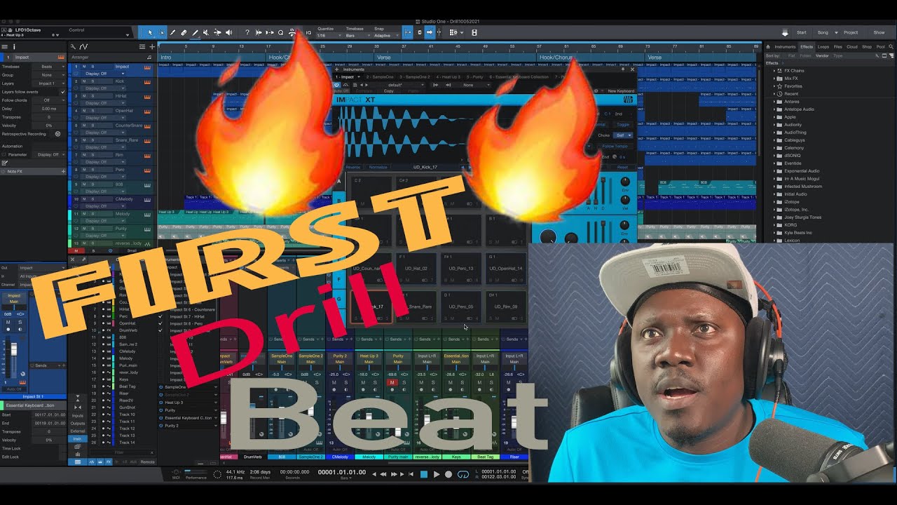 First drill beat in Studio One 5 Pro