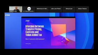 KPMG webinar: Interplay between Transfer Pricing, Customs and Value Added Tax