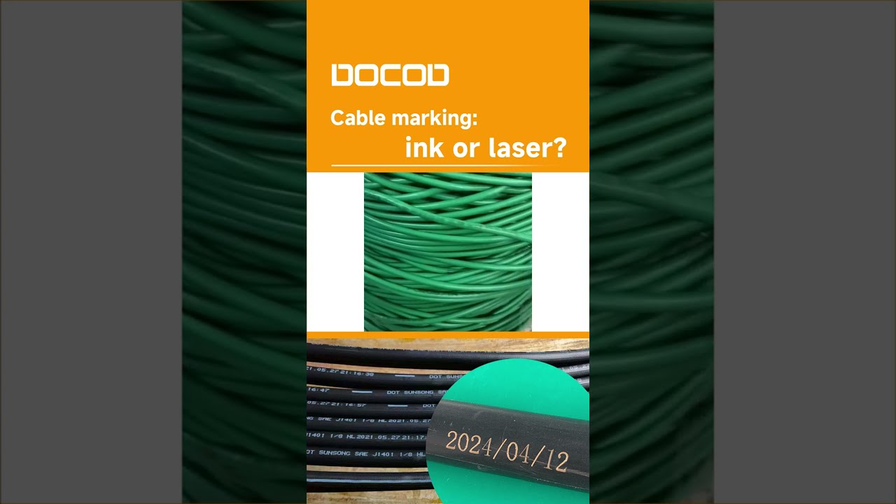 High speed Cable Extrusion Marking with Continuous Inkjet or Laser