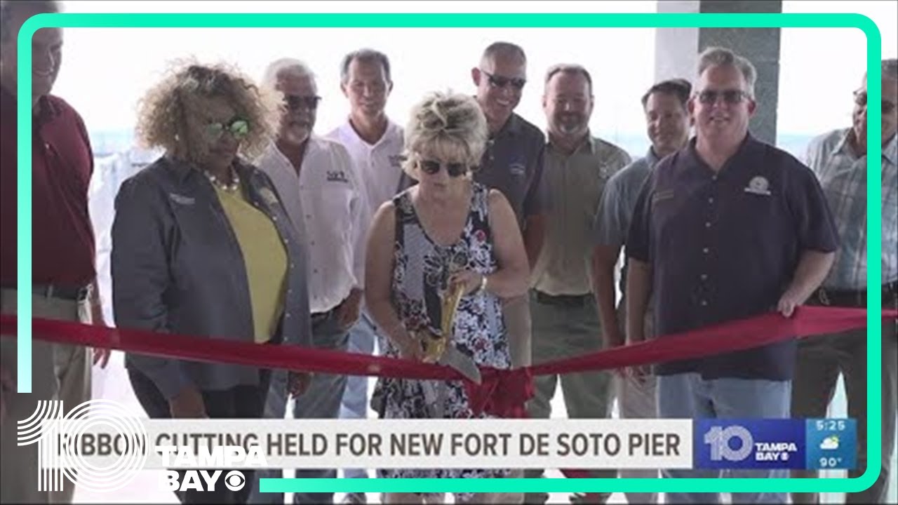 Ribbon cutting held for new Fort De Soto Pier - YouTube