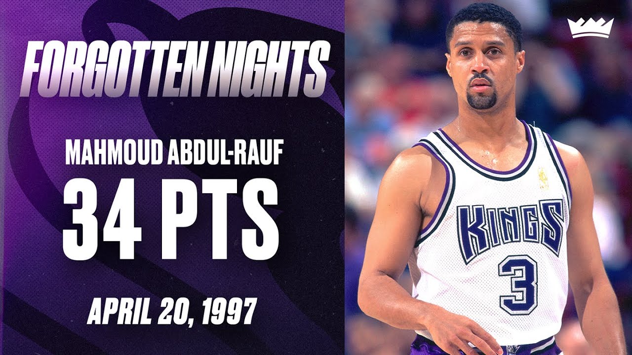 Mahad Rauf Mahmoud Abdul-Rauf SEASON-HIGH 34 PTS vs Jazz | 4.20.97 - YouTube