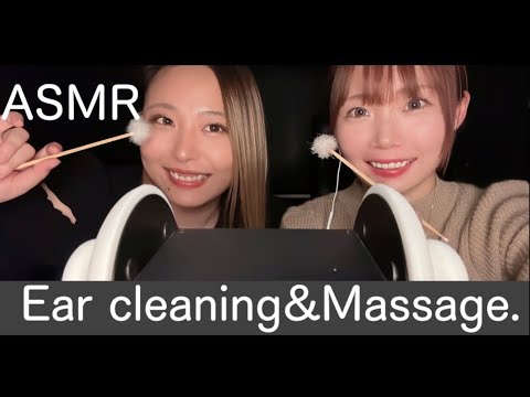 【ASMR】らぶしーコラボ第二弾💗3dioを耳かき&マッサージして癒しとゾクゾクを届けます👂🤍ear cleaning & massage.