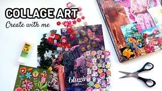 Collage Art Sketchbook - Create With Me - &quot;Flowers Bloom&quot;