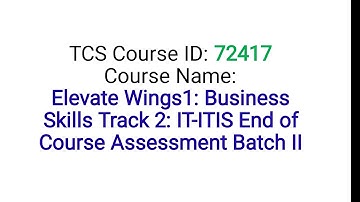 72417 Course Answers | Elevate Wings1: Business Skills Track 2 answers