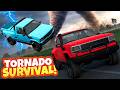 We Must Outrun EF5 Tornadoes to Survive in BeamNG Drive Mods!