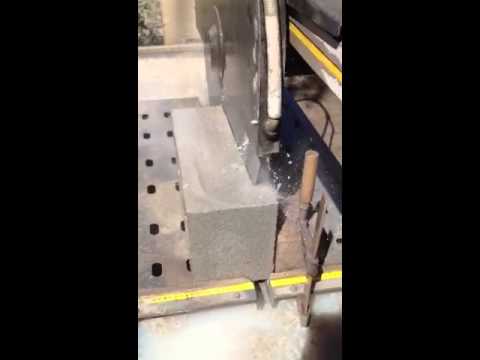 Cutting concrete bessa blocks