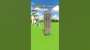 7 To 50000 Arrows VS Minecraft Mobs!