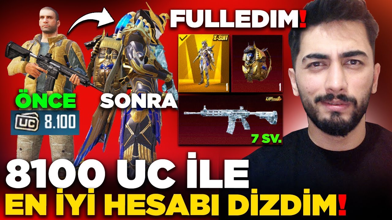 8100 UC'YE EN İYİ HESAP NASIL DİZİLİR ? (BUZ DİYARI FULLEDİK! FİRAVUN ÇIKARDIK!) | PUBG Mobile