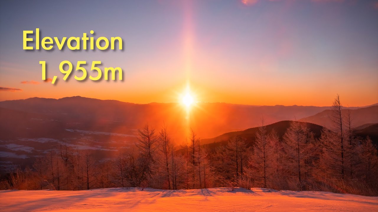 【雪山登山vlog】標高1955mの山頂で日の出を望むひとり旅