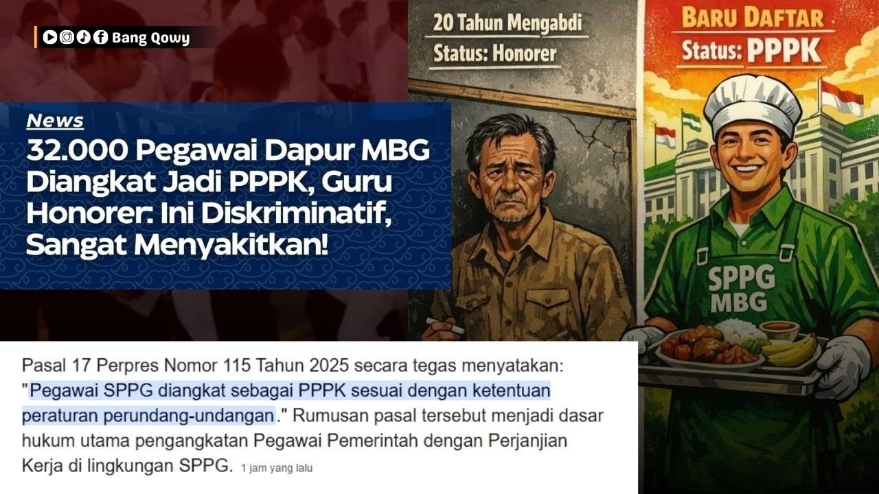 SPPG Diangkat Jadi PPPK, Paruh Waktu Masih Menunggu Kepastian‼️