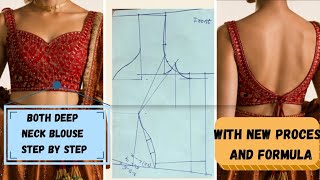 Princess Cut Deep Neck Blouse: Simple Step-by-Step Method with Professional Formula