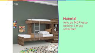 Beliche 3 Gavetas Santos Andirá Havana