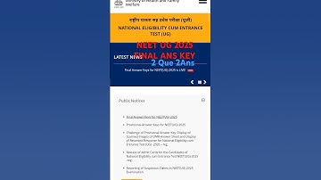 NEET UG 2025 Final ans key released by NTA  2 ques has 2 Ans #neet2025update #neet2025answerkey