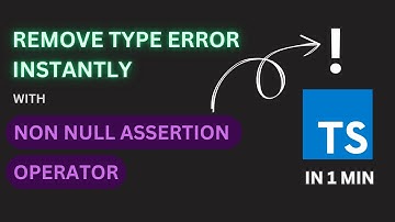 Non Null Assertion operator| Exclamation mark in typescript expression explained| Typescript