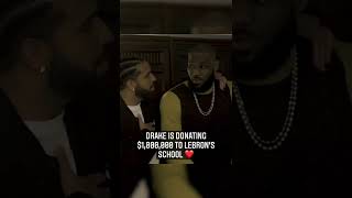 Drake told LeBron he's going to donate $1,000,000 to the I PROMISE School