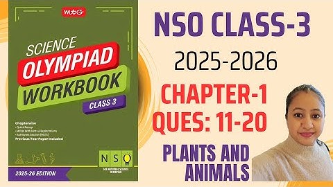 🏅SOF NSO CLASS-3 ✅2025-2026✅ PLANTS AND ANIMALS PRACTICE QUES: 11-20💯CHAPTER-1📚SCIENCE OLYMPIAD