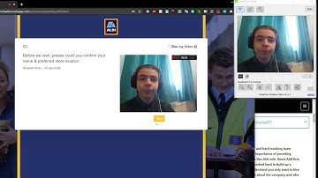 me doing an aldi job interview in 2019