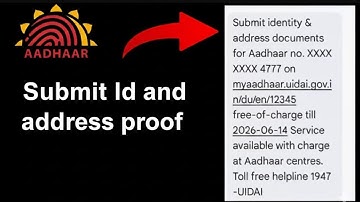 Submit identity & address documents for Aadhaar number !! Aadhaar New Update 2025🔥
