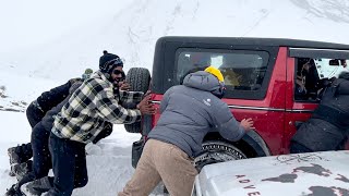 World's Highest bridge -18 temp. mai Thar fas gayi 🥶 Winter Spiti Day 4