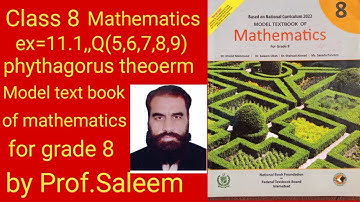class 8th(math),ex=11.1,Q(5,6,7,8,9),  phythagorus theorem(right triangle), IMCB,Federal schools