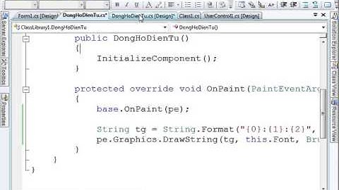 Giao diện - User control đồng hồ