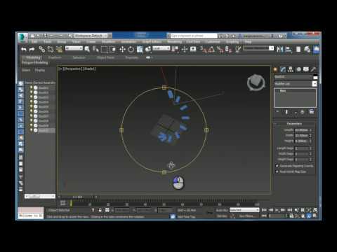 Using Array comand to create spiral stairs in Autodesk 3ds max
