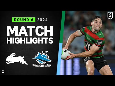 NRL 2024 | Rabbitohs v Sharks | Match Highlights