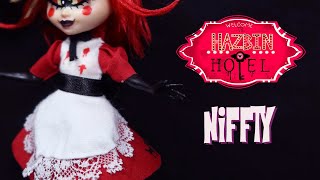 I made NIFFTY from HAZBIN HOTEL😈 | OOAK Doll