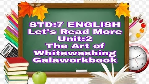 STD:7|| ENGLISH ||Let