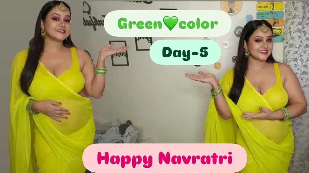 Navratri Day -5 : Green 💚 colour 