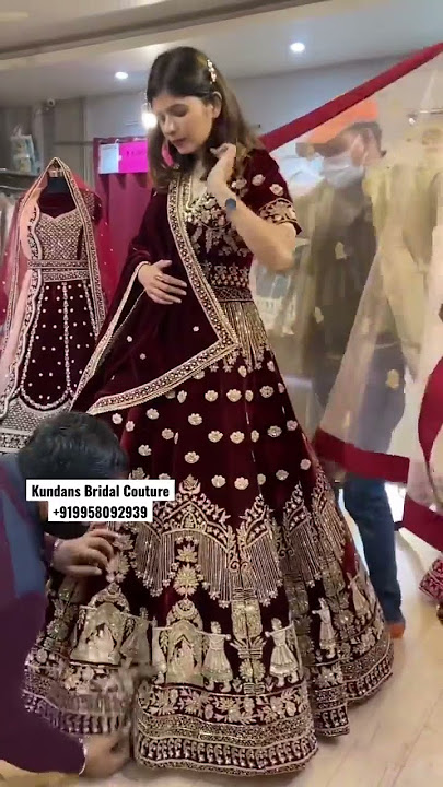Best Doli Barat bridal lehenga from Kundans Bridal Couture in Chandni chowk Delhi #shorts #beautiful