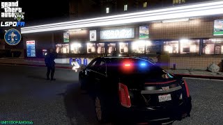 GTA V  LSPDFR 0.4.9  LSPD/LAPD  Gang Unit  Civilian Meed Assistance at Gas Station 4K