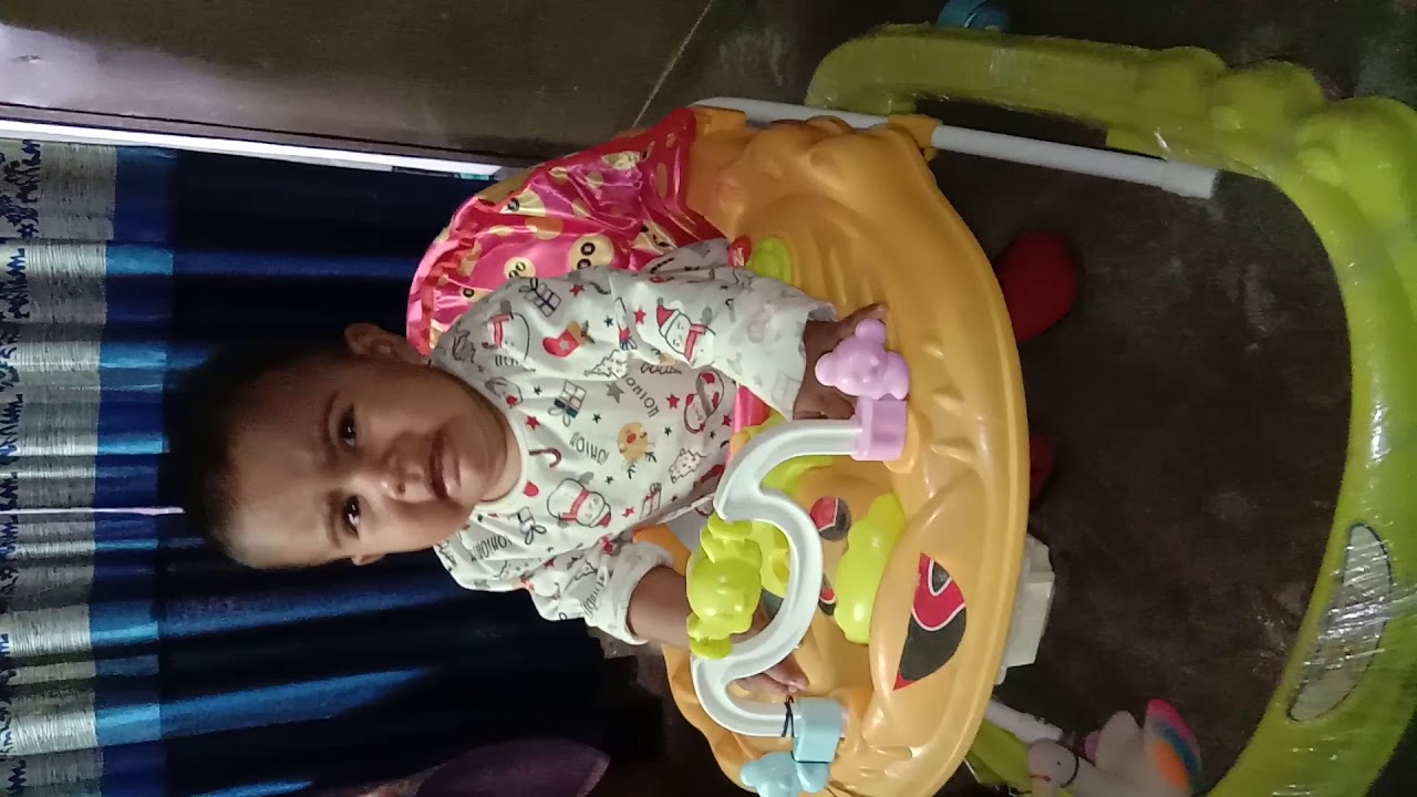Baby crying when ride baby walker first time YouTube