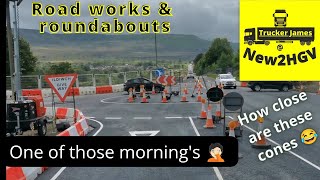 A New Class 1 HGV Drivers Journey, Some Tricky Road Works....