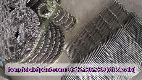 Băng tải xích lưới inox SUS 304, xích lưới thang, xích lưới đan, xích tấm bản lề & đủ tất phụ kiện