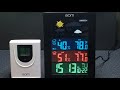 AOM Wireless Weather Station with Indoor Outdoor Thermometer & Color LCD Screen, Unboxing & Review!!