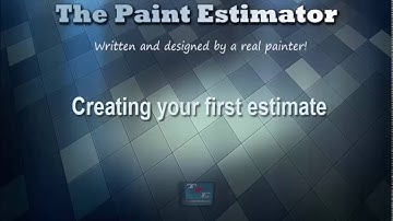 Estimating program for painters | Creating your First Estimate