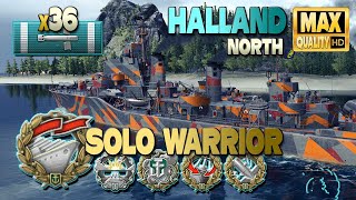 картинка: Халланд: «Воин-одиночка» с 36 попаданиями торпед - World of Warships