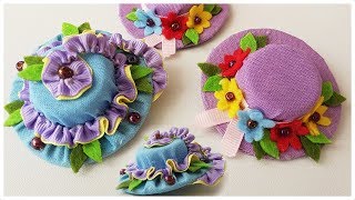 2 Ways to DIY Mini Hats - Hair Clips Craft Tutorial | Мини Шляпки - Заколки Для Волос - 2 Способа 2 Ways to DIY Mini Hats - Hair Clips Craft Tutorial | Мини Шляпки - Заколки Для Волос - 2 Способа