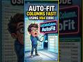 How to AutoFit Columns in Excel Instantly Using VBA! (Step-by-Step) #shorts #short #excel #trending
