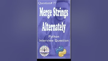Merge Strings Alternately #interviewquestions #pythoninterviewquestions #dataengineers #faang